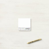 虹のハートの泡 ポストイット (デスク上)