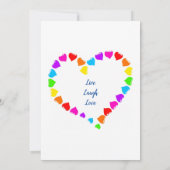 虹のハートの結婚式招待状 招待状 (裏面)