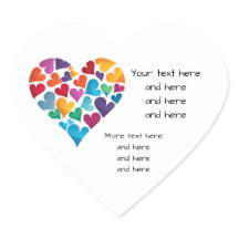 虹のハートカスタマイズ、自分の文字で