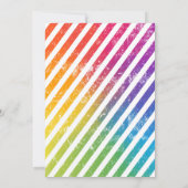 虹のハートバルーン少女の誕生日パーティー 招待状 (裏面)