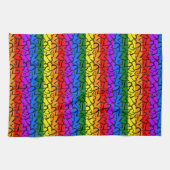 虹のハートパターン キッチンタオル (横)