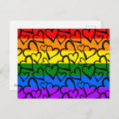 虹のハートパターン シーズンポストカード (正面/裏面)