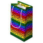 虹のハートパターン スモールペーパーバッグ (裏面アングル)