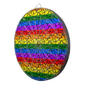 虹のハートパターン ダーツボード (正面右)