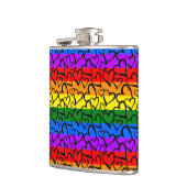 虹のハートパターン フラスク (左)