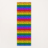 虹のハートパターン ヨガマット (正面)