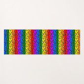 虹のハートパターン ヨガマット (正面(横))