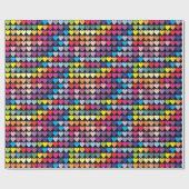 虹のハートパターン ラッピングペーパー (フラット)