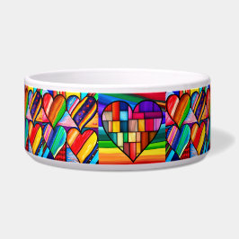 虹のハート喜び：愛で満たされた ボウル