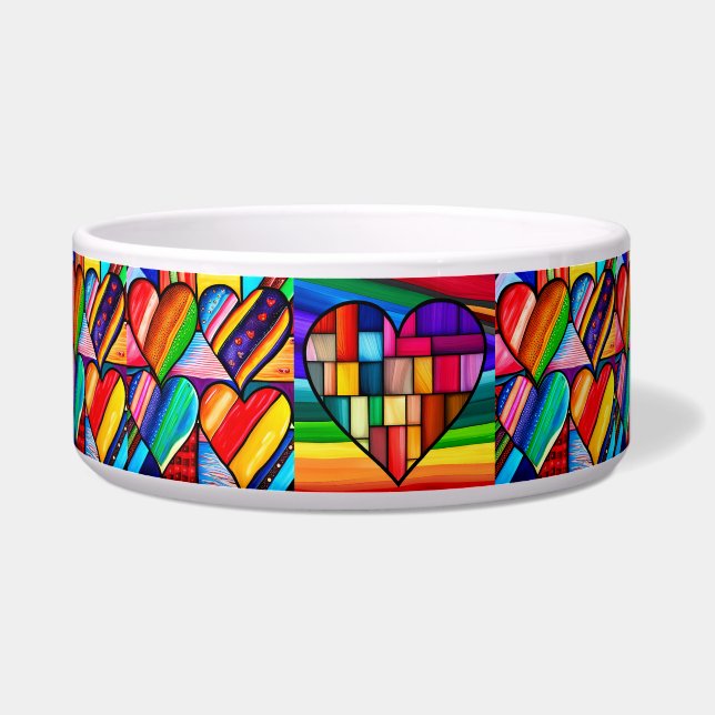 虹のハート喜び：愛で満たされた ボウル (右)