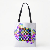 虹のハート愛夏のカラフルのトート