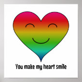 虹のハート色の選択 ポスター (正面)