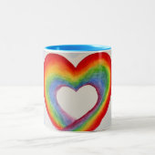 虹のハート ツートーンマグカップ (中央)