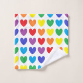 虹のハート バスタオルセット (ウォッシュタオル)