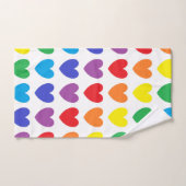 虹のハート バスタオルセット (ハンドタオル)