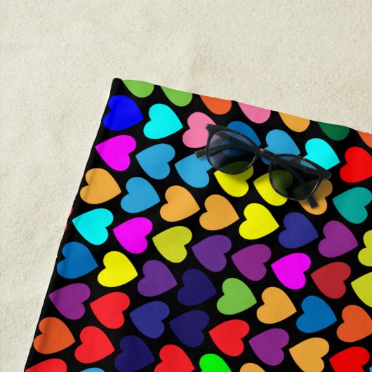 虹のハート ビーチタオル (インサイチュ)