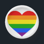 虹のハート" ペーパープレート<br><div class="desc">虹のハートの"紙皿</div>