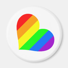 虹のハート マグネット