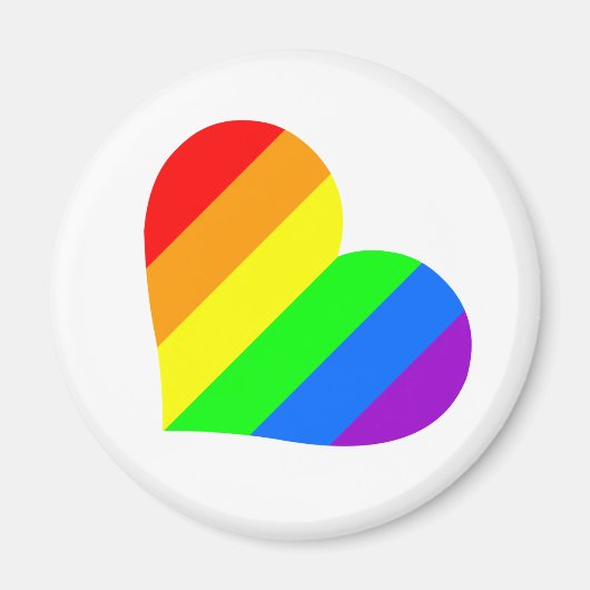 虹のハート マグネット (正面)