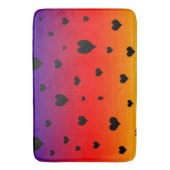 虹のハート、大きなメモリフォームのバスマット バスマット (正面縦)