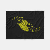 虹のハート（星） フリースブランケット (正面(横))