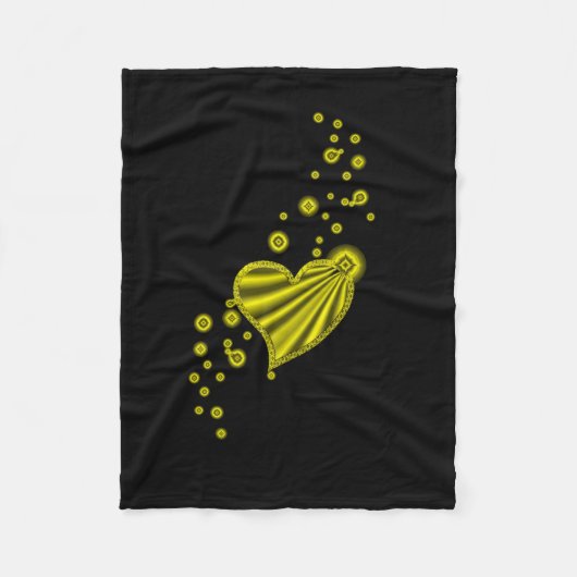 虹のハート（星） フリースブランケット (正面)