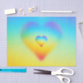 虹のハート 薄葉紙 (クラフト)