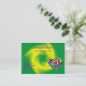 虹のハート: 黄色緑 名刺 (スタンド正面)