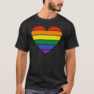 虹のハート Tシャツ