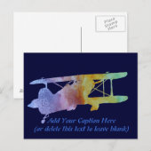 虹のバイプレーン ポストカード (正面/裏面)