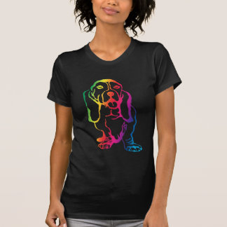 虹のバセットハウンド Tシャツ