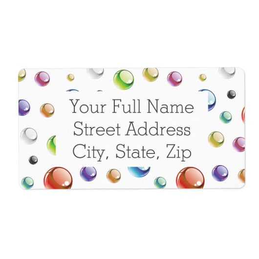 虹のバブルパターン ラベル (正面)