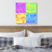 虹のバブルラップアーポップ・アートのト キャンバスプリント (インサイチュ (寝室))