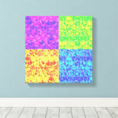 虹のバブルラップアーポップ・アートのト キャンバスプリント (インサイチュ (ウッドフロア))