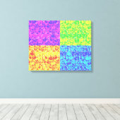 虹のバブルラップアーポップ・アートのト キャンバスプリント (インサイチュ (ウッドフロア))