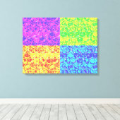 虹のバブルラップアーポップ・アートのト キャンバスプリント (インサイチュ (ウッドフロア))