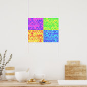 虹のバブルラップアーポップ・アートのト ポスター (キッチン)