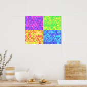 虹のバブルラップアーポップ・アートのト ポスター (キッチン)