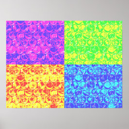 虹のバブルラップアーポップ・アートのト ポスター