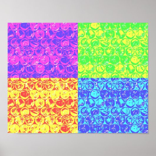 虹のバブルラップアーポップ・アートのト ポスター (正面)