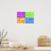 虹のバブルラップアーポップ・アートのト ポスター (キッチン)