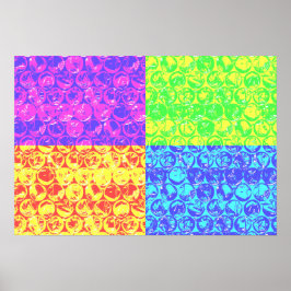 虹のバブルラップアーポップ・アートのト ポスター