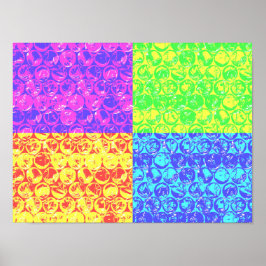 虹のバブルラップアーポップ・アートのト ポスター