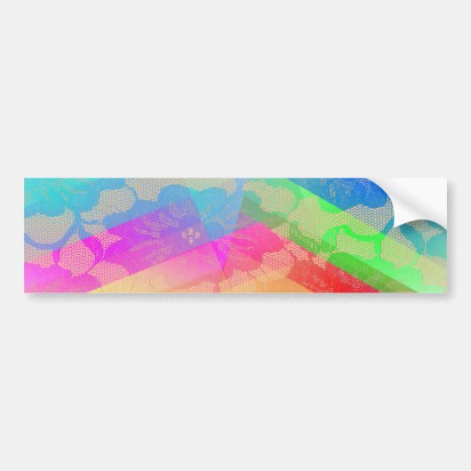虹のバラ バンパーステッカー (正面)