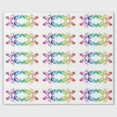 虹のバロックの要素 ラッピングペーパー (フラット)