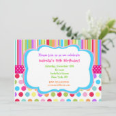 虹のバースデーパーティ招待状 招待状 (スタンド正面)