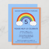 虹のバースデーパーティ招待状 招待状 (正面/裏面)