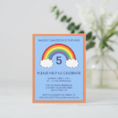 虹のバースデーパーティ招待状 招待状 (スタンド正面)