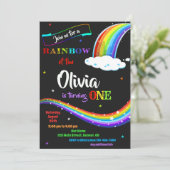 虹のバースデー招待状 虹の楽しいパーティー 招待状 (スタンド正面)