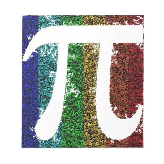 虹のパイ記号 ノートパッド (正面)